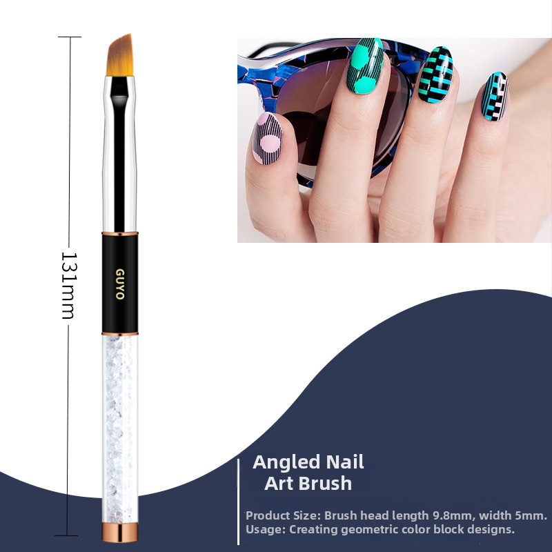 GUYO Sada na nechty s diamantovou tyčou, krištáľovým perom a štetcom z kožušiny zvieraťa