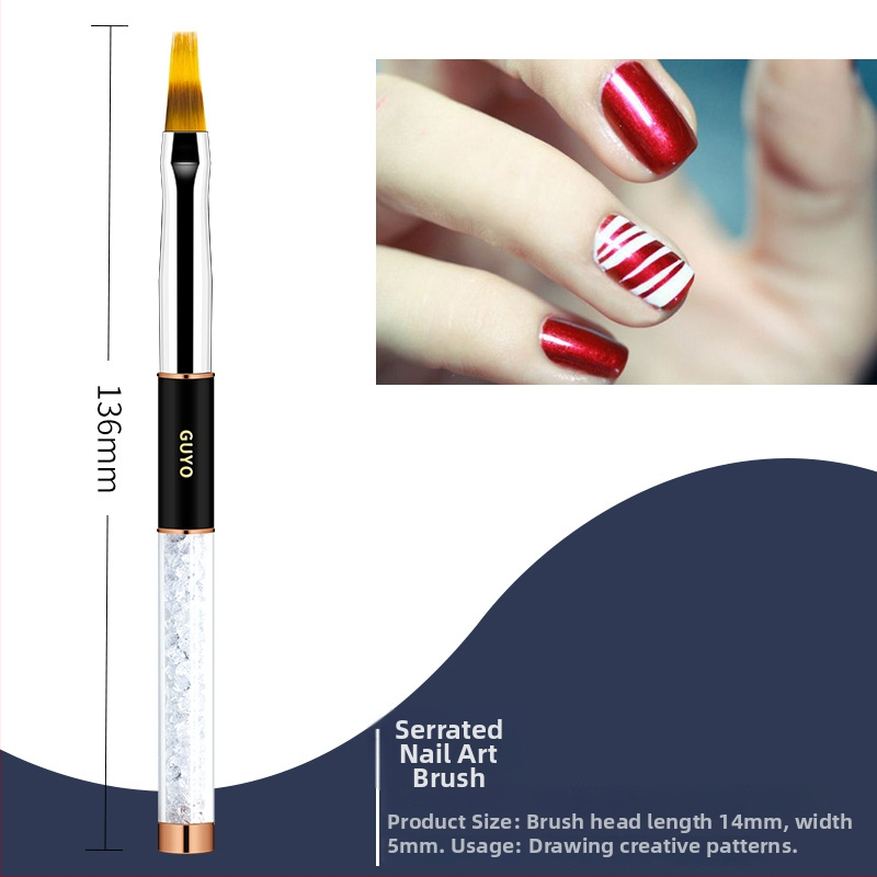 GUYO Sada na nechty s diamantovou tyčou, krištáľovým perom a štetcom z kožušiny zvieraťa