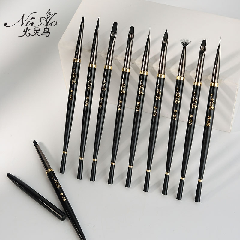 Set de 10 pensule pentru unghii, pensule de artă pentru unghii, OEM, greutate netă 16 g