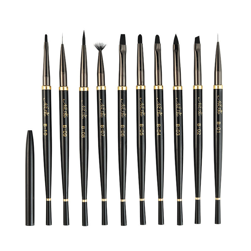 Set de 10 pensule pentru unghii, pensule de artă pentru unghii, OEM, greutate netă 16 g