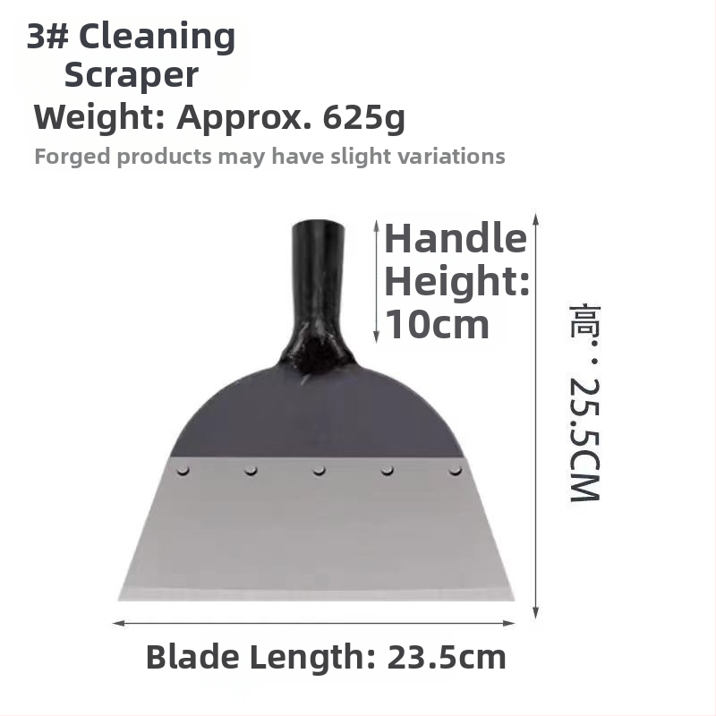 Viacúčelová stierka na stenu s špachtľou — nerezová čepeľ, predĺžená drevená rukoväť