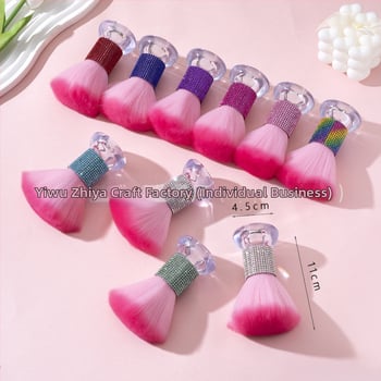 Štetec za makeup (korektor, púder, highlighter) s akrylovou rúčkou, balené v taške, 1-dielna sada.