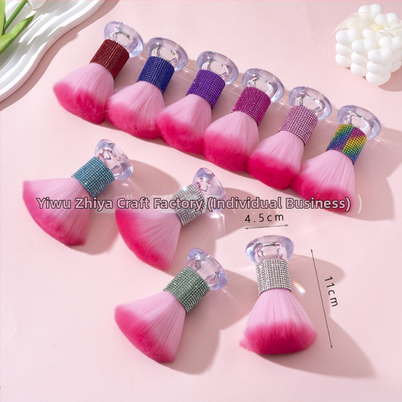 Štetec za makeup (korektor, púder, highlighter) s akrylovou rúčkou, balené v taške, 1-dielna sada.