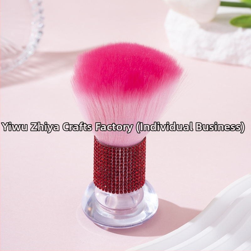 Štetec za makeup (korektor, púder, highlighter) s akrylovou rúčkou, balené v taške, 1-dielna sada.