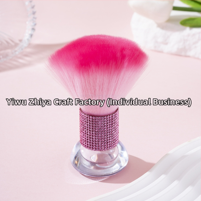 Štetec za makeup (korektor, púder, highlighter) s akrylovou rúčkou, balené v taške, 1-dielna sada.