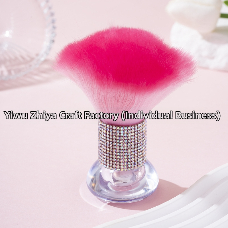 Štetec za makeup (korektor, púder, highlighter) s akrylovou rúčkou, balené v taške, 1-dielna sada.