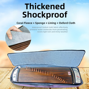 Ochranný obal na Guzheng – PU podšívka, zakrivený ramenný popruh, značka Unique, uvedenie leto 2024, vhodný pre mimoškolské tréningy.