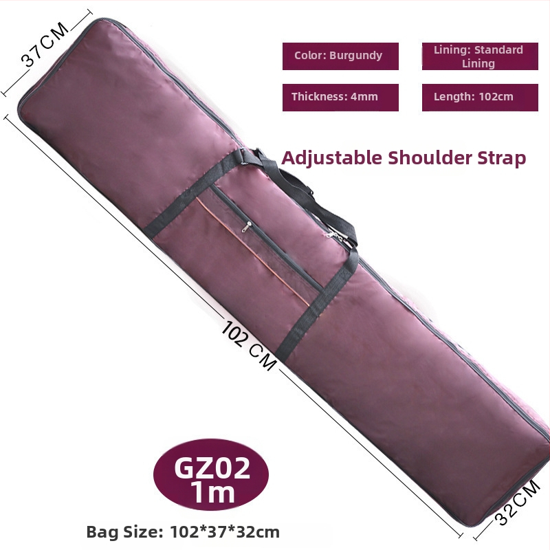 Ochranný obal na Guzheng – PU podšívka, zakrivený ramenný popruh, značka Unique, uvedenie leto 2024, vhodný pre mimoškolské tréningy.