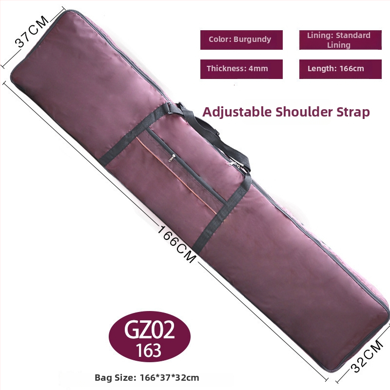 Ochranný obal na Guzheng – PU podšívka, zakrivený ramenný popruh, značka Unique, uvedenie leto 2024, vhodný pre mimoškolské tréningy.