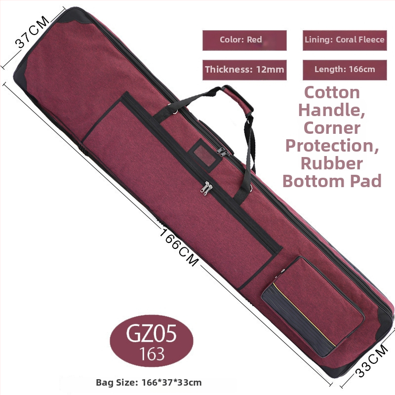 Ochranný obal na Guzheng – PU podšívka, zakrivený ramenný popruh, značka Unique, uvedenie leto 2024, vhodný pre mimoškolské tréningy.