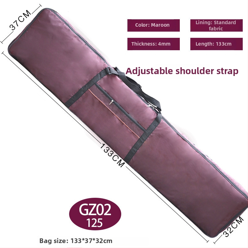 Ochranný obal na Guzheng – PU podšívka, zakrivený ramenný popruh, značka Unique, uvedenie leto 2024, vhodný pre mimoškolské tréningy.