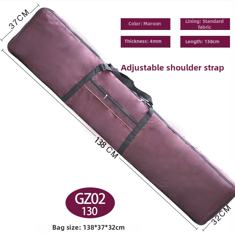 Ochranný obal na Guzheng – PU podšívka, zakrivený ramenný popruh, značka Unique, uvedenie leto 2024, vhodný pre mimoškolské tréningy.