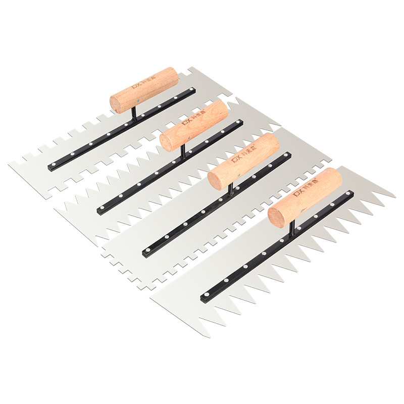 Zubna špatula za keramičke pločice i žbukanje, kvadratni i nazubljeni zubi, debljina 0,8 mm, marke Kemaixin