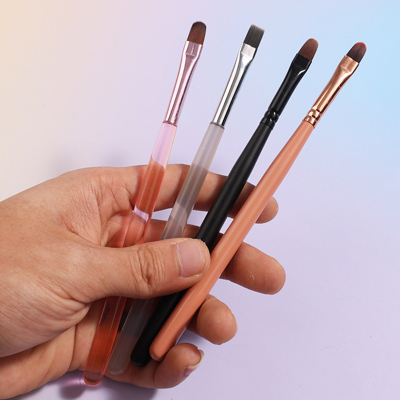 Φωτοθεραπευτικό στυλό νυχιών με φορητή ακρυλική λαβή – 1 τεμ., ιαπωνικού στυλ ευρυχωρημένο εργαλείο μανικιούρ με τρεις κεφαλές: επίπεδη, κυκλική, τετράγωνη