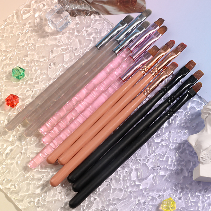 Φωτοθεραπευτικό στυλό νυχιών με φορητή ακρυλική λαβή – 1 τεμ., ιαπωνικού στυλ ευρυχωρημένο εργαλείο μανικιούρ με τρεις κεφαλές: επίπεδη, κυκλική, τετράγωνη