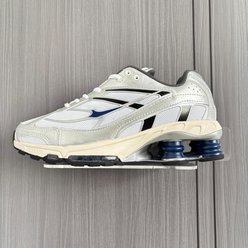 Pantofi de alergare Shox Ride 2, unisex — piele naturală + plasă, vârf rotund, branț EVA, talpă din cauciuc, închidere cu șireturi