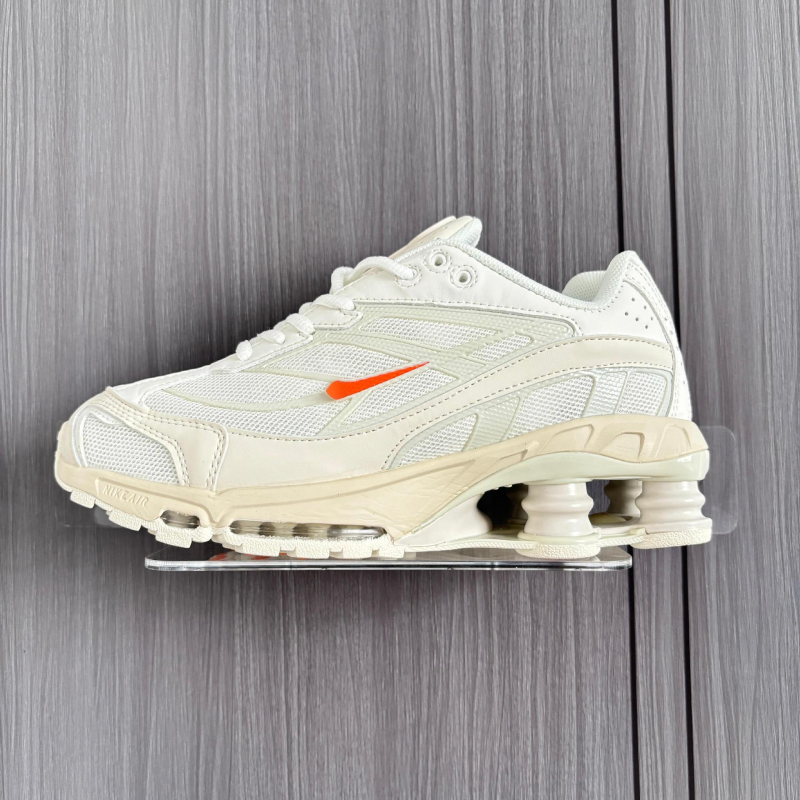 Pantofi de alergare Shox Ride 2, unisex — piele naturală + plasă, vârf rotund, branț EVA, talpă din cauciuc, închidere cu șireturi