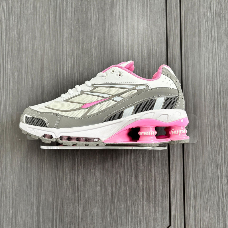 Pantofi de alergare Shox Ride 2, unisex — piele naturală + plasă, vârf rotund, branț EVA, talpă din cauciuc, închidere cu șireturi