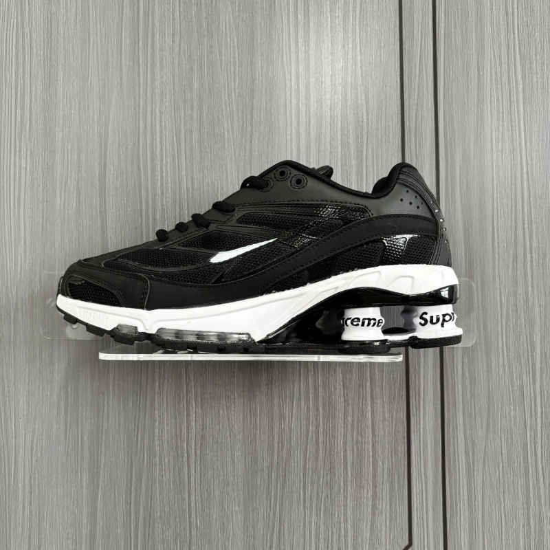 Pantofi de alergare Shox Ride 2, unisex — piele naturală + plasă, vârf rotund, branț EVA, talpă din cauciuc, închidere cu șireturi