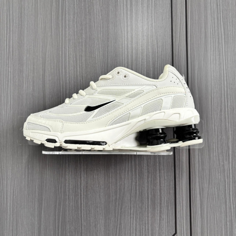 Pantofi de alergare Shox Ride 2, unisex — piele naturală + plasă, vârf rotund, branț EVA, talpă din cauciuc, închidere cu șireturi