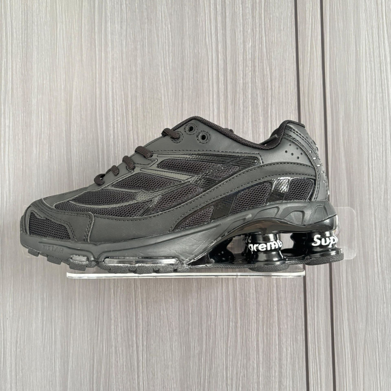 Pantofi de alergare Shox Ride 2, unisex — piele naturală + plasă, vârf rotund, branț EVA, talpă din cauciuc, închidere cu șireturi