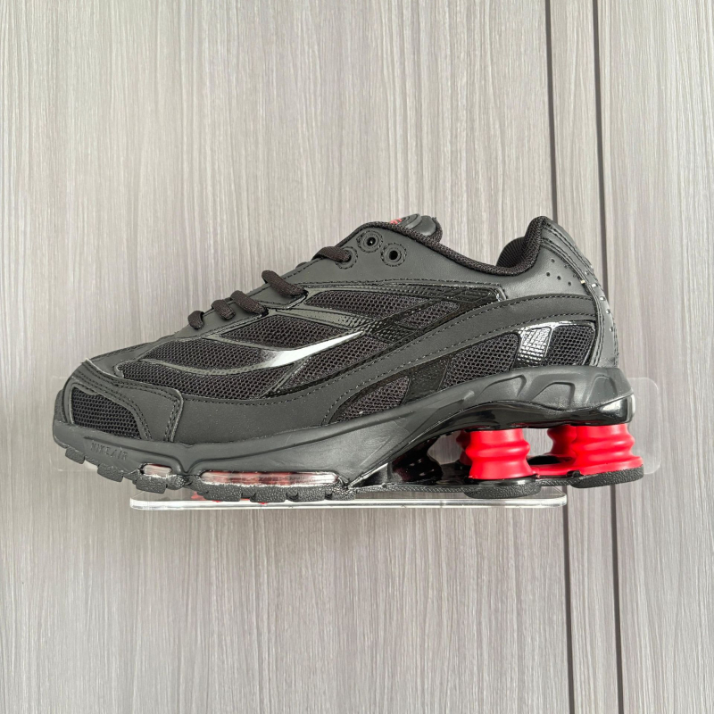 Pantofi de alergare Shox Ride 2, unisex — piele naturală + plasă, vârf rotund, branț EVA, talpă din cauciuc, închidere cu șireturi