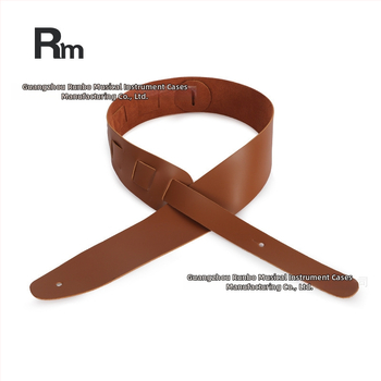 Popruh na gitaru z pravej kože, rozšírený a hrubší, protišmykový, pre elektrickú gitaru a basu