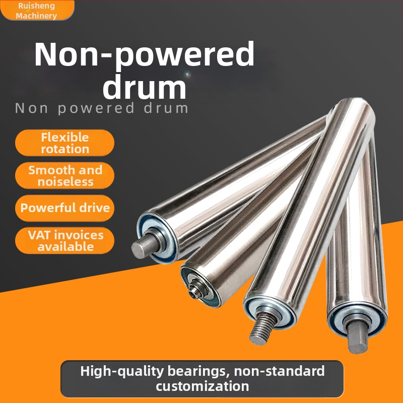 Nepoháňaný valec pre dopravný pás so galvanizovaným idlerom a valcom z nehrdzavejúcej alebo uhlíkovej ocele pre montážnu linku