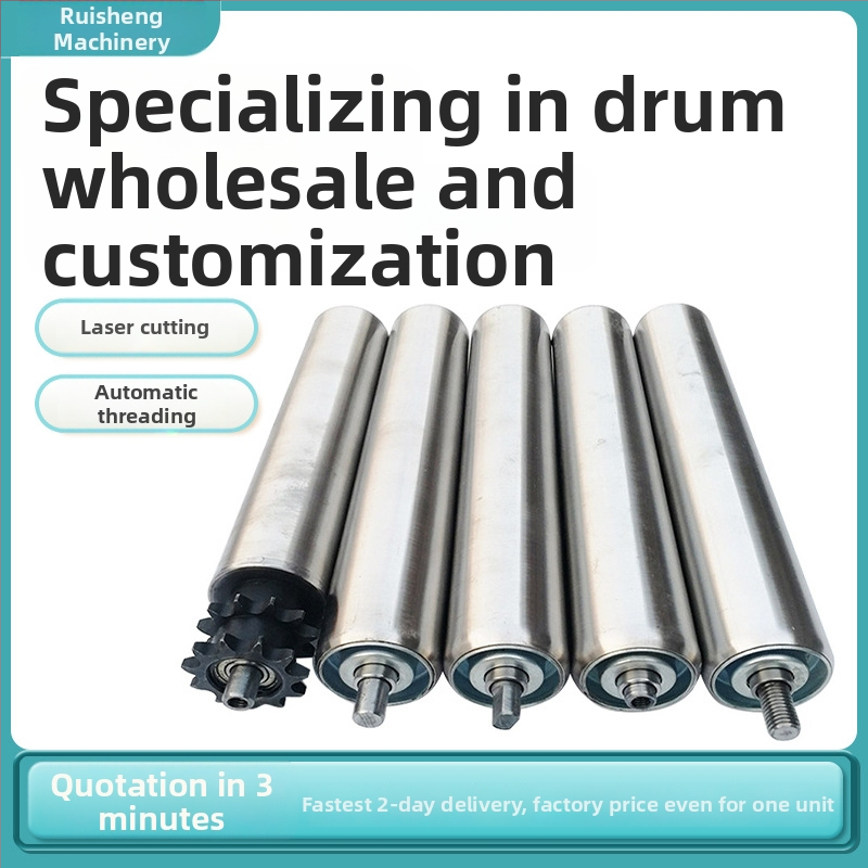 Nepoháňaný valec pre dopravný pás so galvanizovaným idlerom a valcom z nehrdzavejúcej alebo uhlíkovej ocele pre montážnu linku