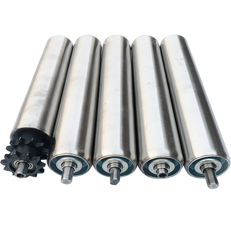 Role nemotorizate pentru linia de asamblare, cu tambur din oțel inoxidabil sau oțel carbon și ghidaj galvanizat