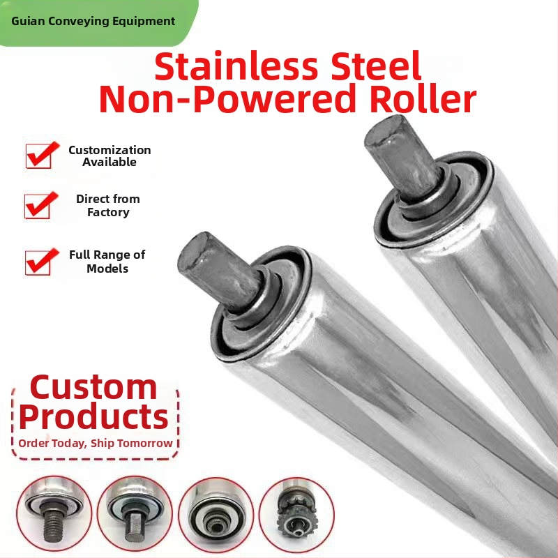 Valec bez pohonu pre pásový dopravník, galvanizovaný, z nehrdzavejúcej alebo uhlíkovej ocele, pre montážnu linku