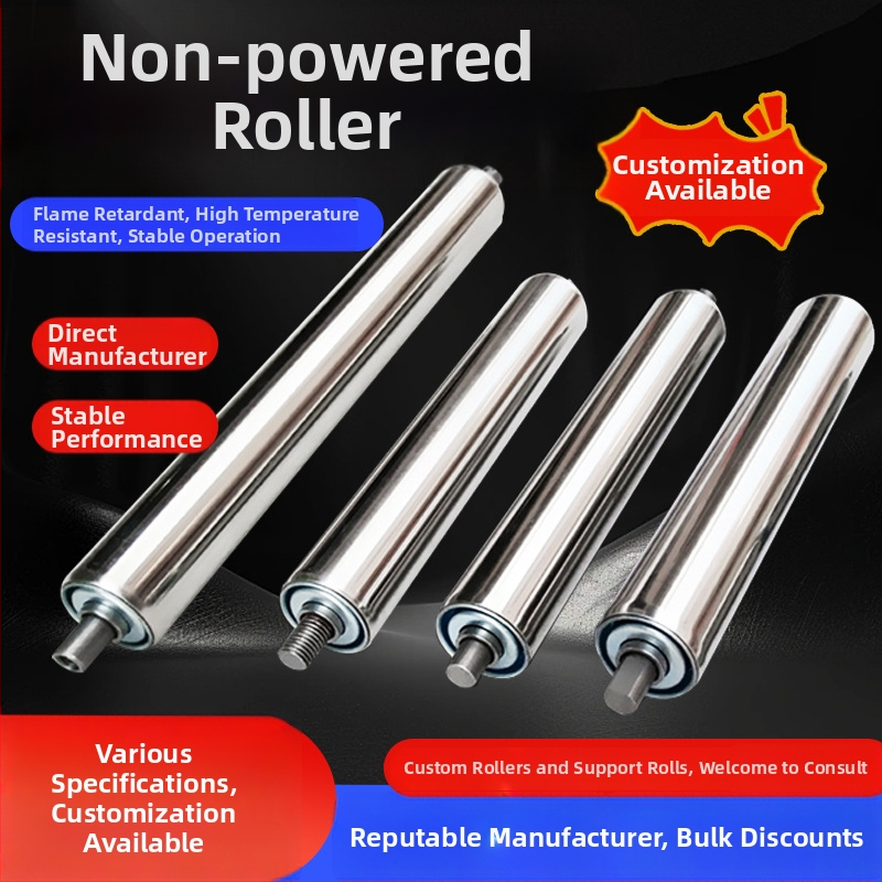 Sheng Kai Ying Ne poháňaný valčekový dopravník, hriadeľ z nerezovej alebo uhlíkovej ocele a PVC pás, určený pre nábytok, potraviny, elektroniku, strojárstvo a logistiku