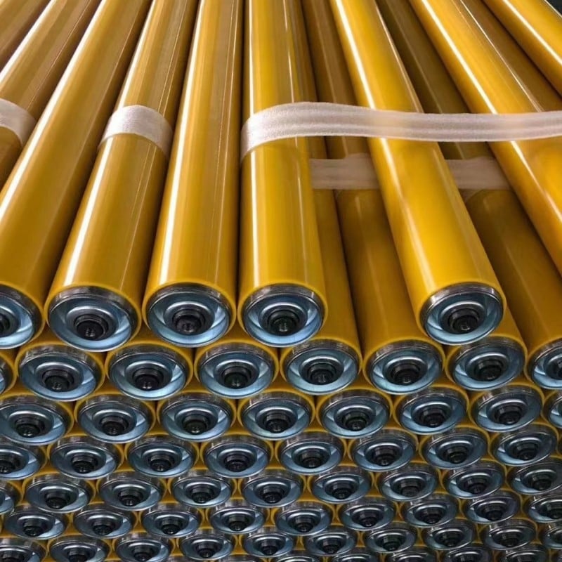 Rulare nealimentată personalizată, oțel inoxidabil, acoperire din cauciuc, PVC cu dinți dubli, diametre personalizate tambur și ax, lungimea tubului