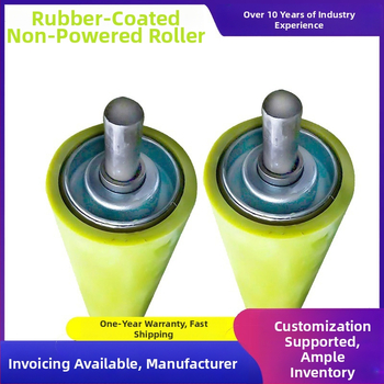 Power roller s gumovým povlakom — priemer valca 57 mm, priemer hriadeľa 20 mm, dĺžka rúry 200 mm, materiál rúry: uhlíková oceľ, povrchová úprava: gumový povlak