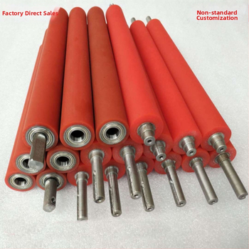 Power roller s gumovým povlakom — priemer valca 57 mm, priemer hriadeľa 20 mm, dĺžka rúry 200 mm, materiál rúry: uhlíková oceľ, povrchová úprava: gumový povlak