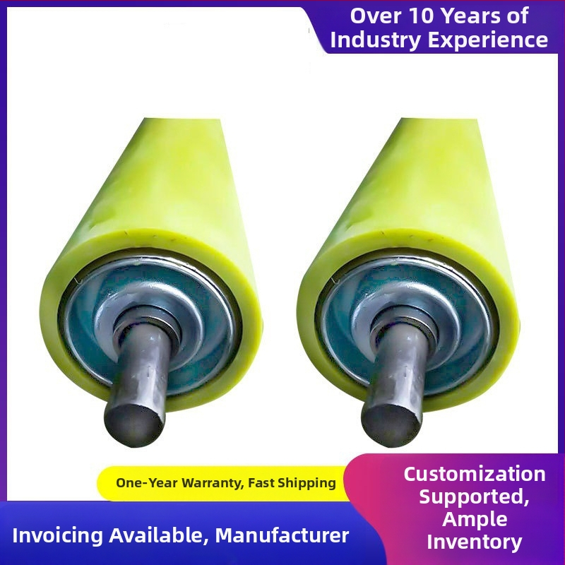 Power roller s gumovým povlakom — priemer valca 57 mm, priemer hriadeľa 20 mm, dĺžka rúry 200 mm, materiál rúry: uhlíková oceľ, povrchová úprava: gumový povlak