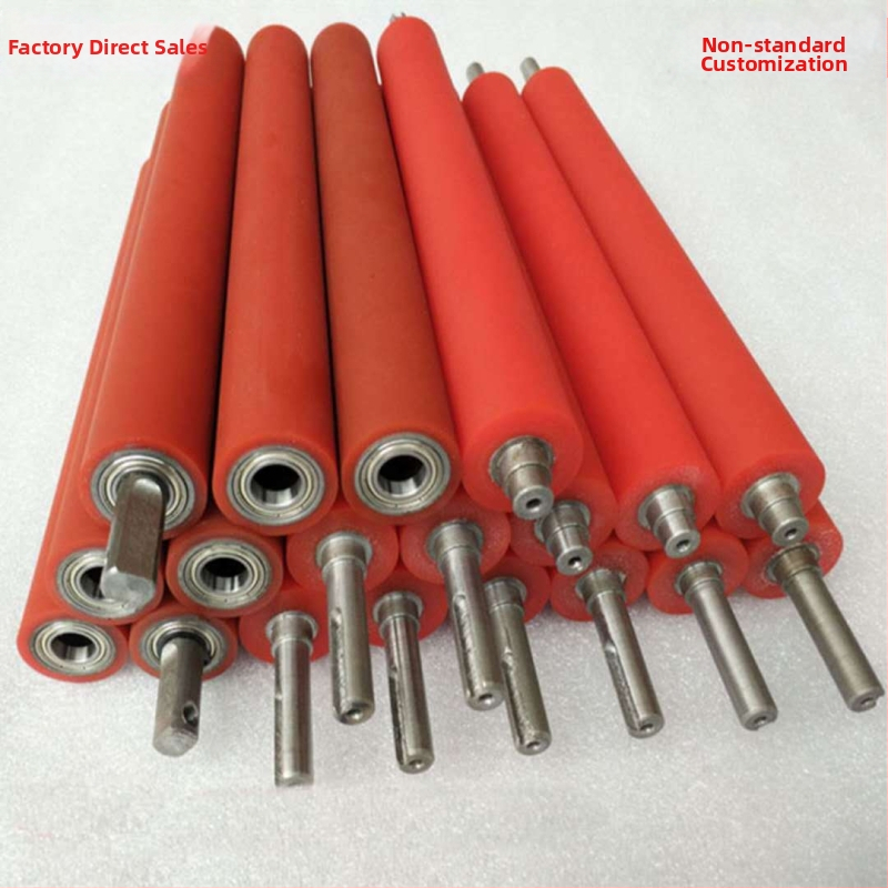 Power roller s gumovým povlakom — priemer valca 57 mm, priemer hriadeľa 20 mm, dĺžka rúry 200 mm, materiál rúry: uhlíková oceľ, povrchová úprava: gumový povlak