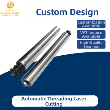 Motorový bubnový vozík s kolieskom pre montážnu linku — model XSL-JF; priemer bubna: 25-38-50-60-76 mm; priemer hriadeľa: 12-15-20 mm; materiál bubna: uhlíková oceľ a nerezová oceľ; povrchová úprava: galvanizácia