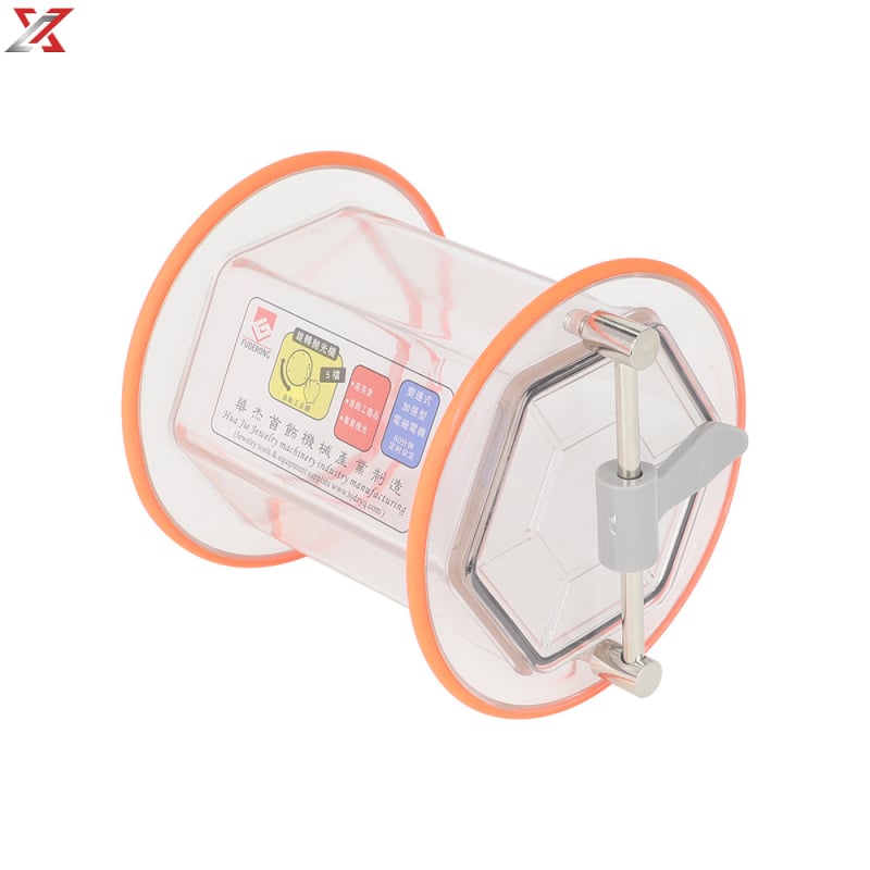 Magnetický kbelík na leštenie a brúsenie – akrylový bubon, model 6808, pre šperky