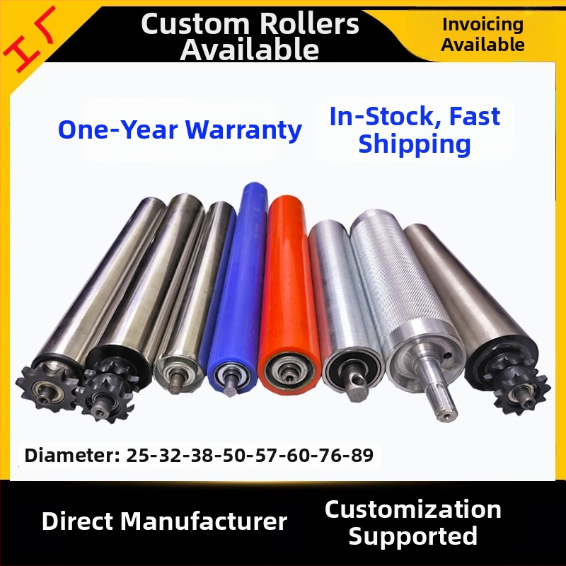 Gurley beznapájací valcový roller s hriadeľom z nehrdzavejúcej ocele alebo uhlíkovej ocele — použitie v doprave, tlači, automatizácii, potravinárskom priemysle, strojárstve, novej energii