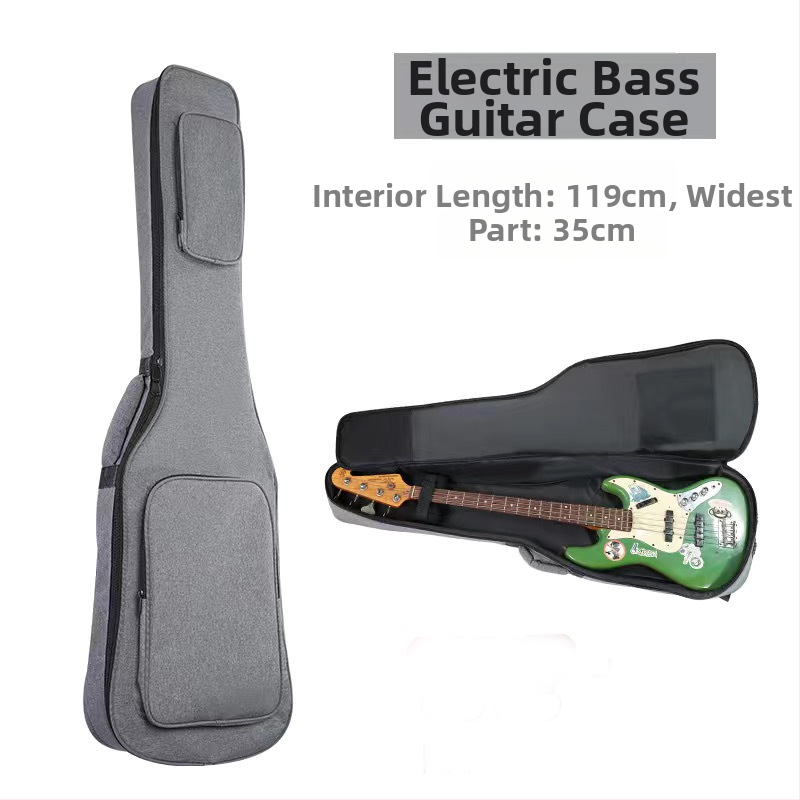 Taška na elektrickú gitaru a basgitaru, s hrubým polstrovaním, vonkajšia Oxford látka, vnútorná podšívka bavlna, batoh s oblúkovým ramenným popruhom