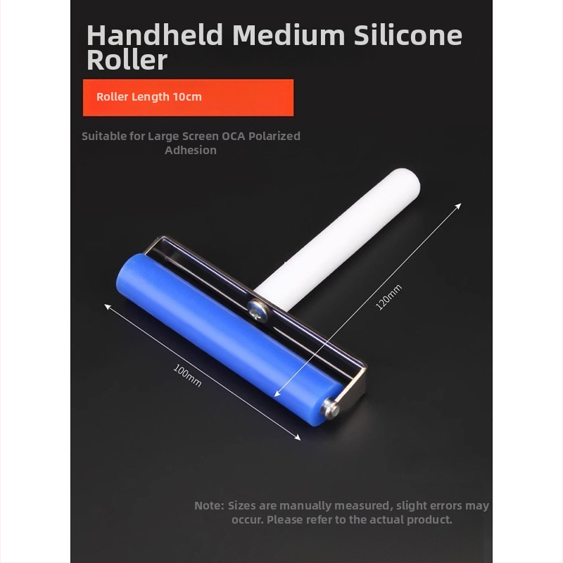 Deer Fairy nástroj na inštaláciu ochranného skla pre mobilný telefón s valčekom na tlak, silikónový valček na odstránenie prachu, OCA suché lepidlo, polarizovaný displej, ručné posúvanie kolieska