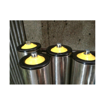 Meghajtás nélküli görgő gumírozott burkolattal, hornyolt típusú, márka Xingchaoxun, dobanyaga OK, szerelővonalhoz, eredet Kunshan