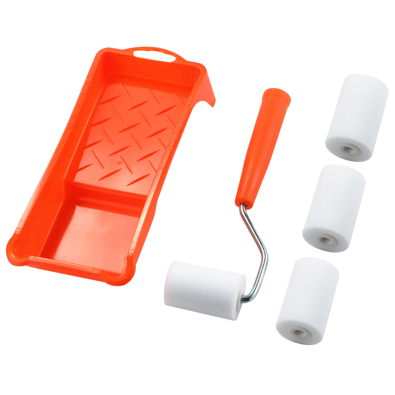 Súprava farieb: valček s hubkou a telo z A3 ocele pre dekoráciu stien