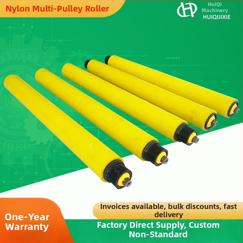 Valec bez pohonu s gumovou vrstvou na trubke z nerezovej ocele, galvanizovaný povrch, určený pre montážne linky, na mieru.