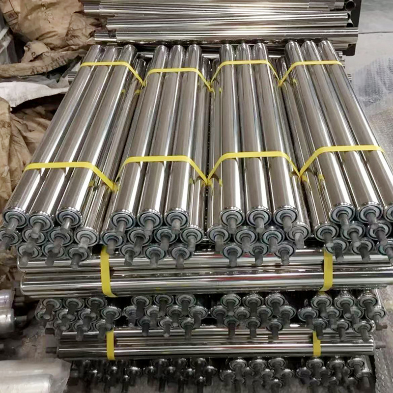 Ανενεργός κυλινδρικός μεταφορέας για βιομηχανικές ζώνες; σωλήνες από ανοξείδωτο χάλυβα ή χάλυβα άνθρακα