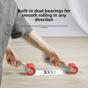 Valček na tesnenie okra s dvojitými ložiskami, dreveným kolesom a trubkou z nehrdzavejúcej a uhlíkovej ocele | imbot