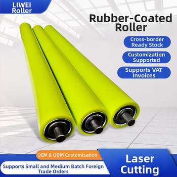 Externý gumový valec s gumovým povlakom, trubka z nehrdzavejúcej ocele, jednoradová alebo dvojradová konfigurácia pre montážnu linku