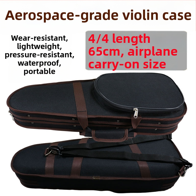Violet taška na hudobné nástroje s puzdrom na husľový luk pre husle, violončelo a kontrabas
