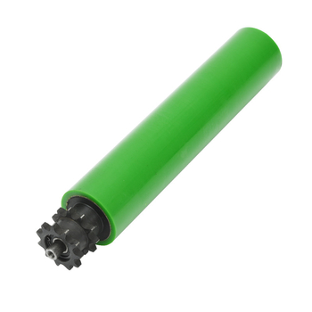 Конвейерна ролка за задвижване, гумирана, тръба от неръждаема стомана, гумено покритие